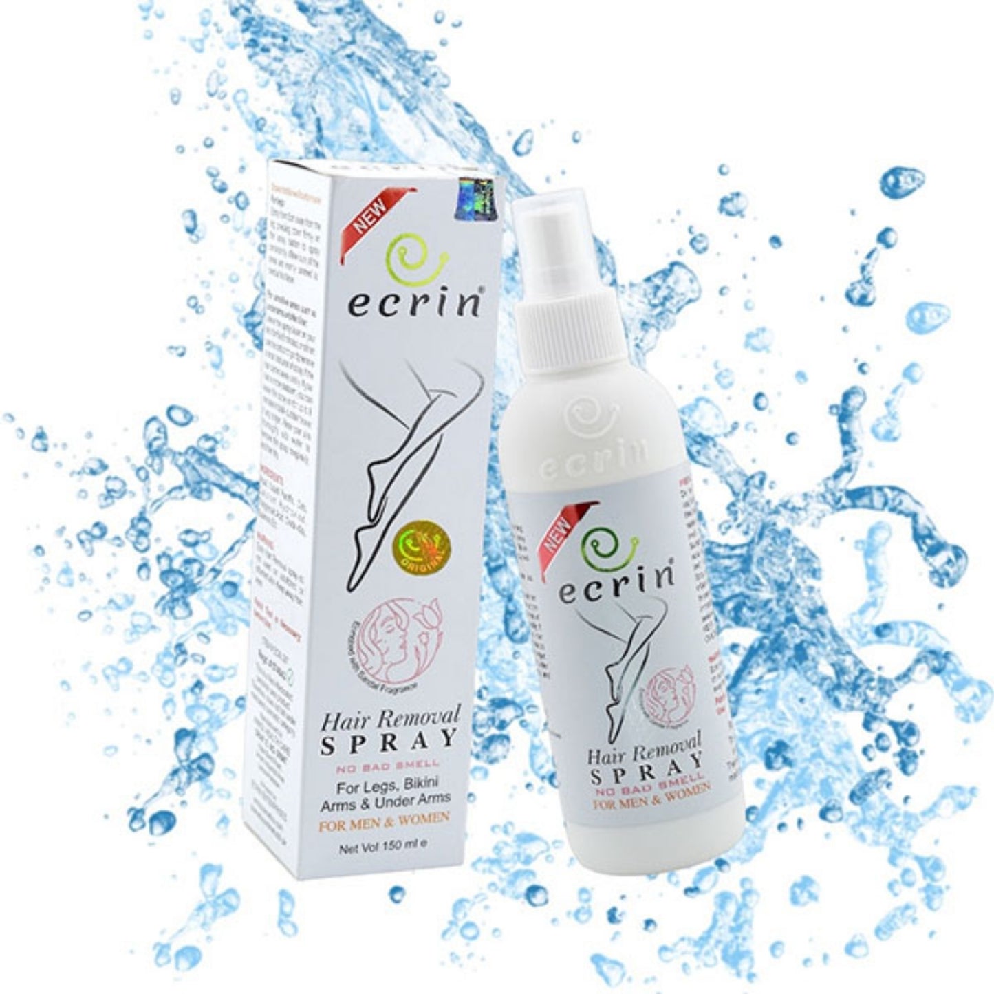 New Ecrin Hair Removal Foaming Spray - Advance Formula with Refreshing Fragrance (100ml)