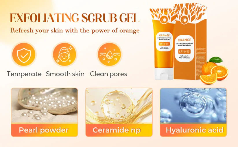 Orange Enzymes Exfoliating Brightening Gel 😍 Dark Spot & Dead Skin Remover
