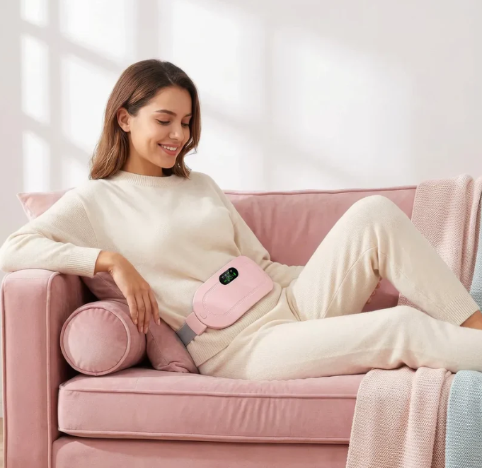 Digital Period Heating Pad & Vibrating Belt | Fast Relief for Menstrual Cramps