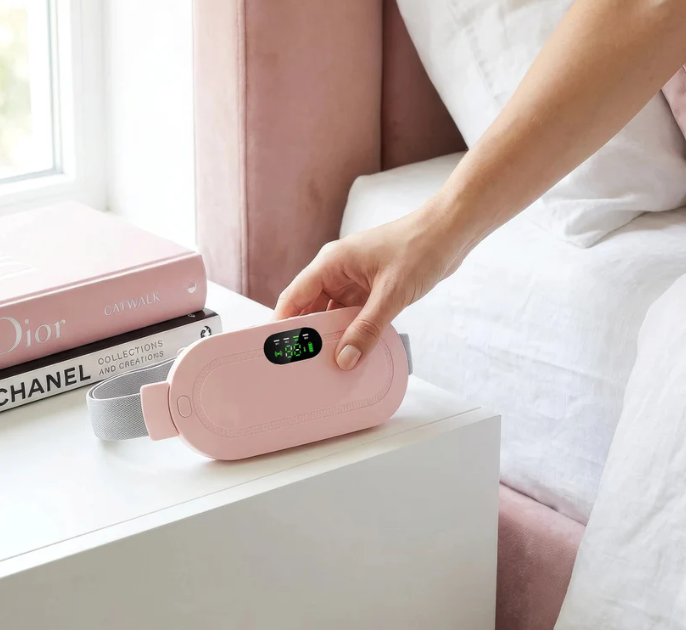 Digital Period Heating Pad & Vibrating Belt | Fast Relief for Menstrual Cramps