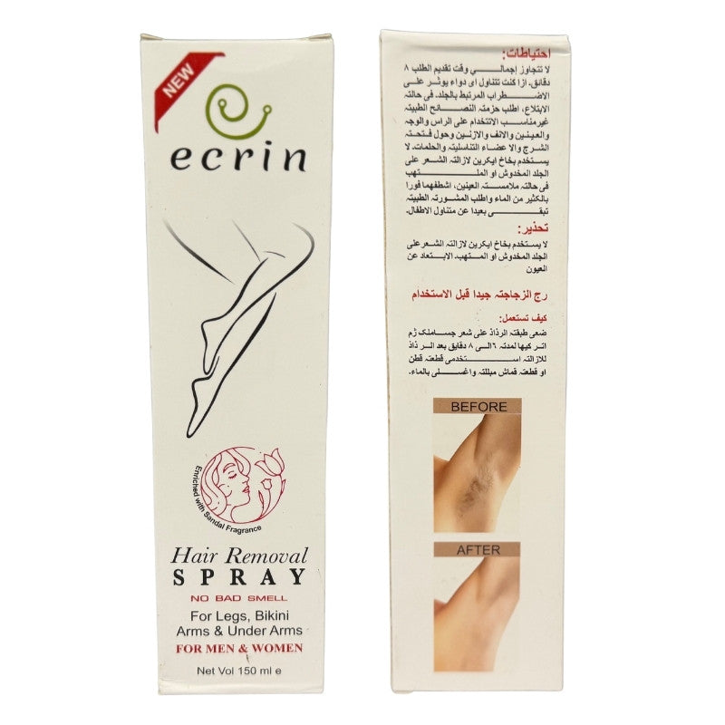 New Ecrin Hair Removal Foaming Spray - Advance Formula with Refreshing Fragrance (100ml)