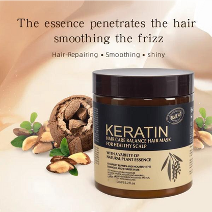 Keratin Hair Mask for Frizz Control & Damage Repair – Deep Conditioning Treatment | 500ml | For All Hair Types