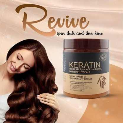 Keratin Hair Mask for Frizz Control & Damage Repair – Deep Conditioning Treatment | 500ml | For All Hair Types