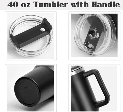 1200 ml Tumbler with Handle Straw