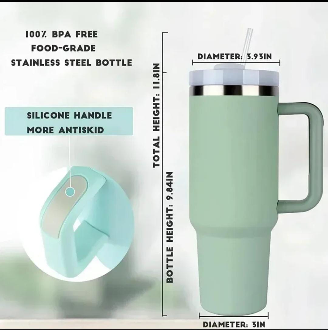 1200 ml Tumbler with Handle Straw