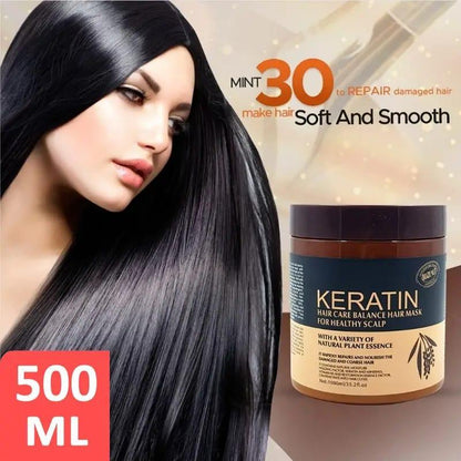 Keratin Hair Mask for Frizz Control & Damage Repair – Deep Conditioning Treatment | 500ml | For All Hair Types