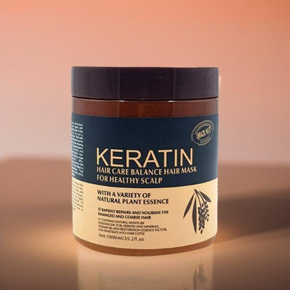Keratin Hair Mask for Frizz Control & Damage Repair – Deep Conditioning Treatment | 500ml | For All Hair Types