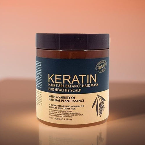 Keratin Hair Mask for Frizz Control & Damage Repair – Deep Conditioning Treatment | 500ml | For All Hair Types